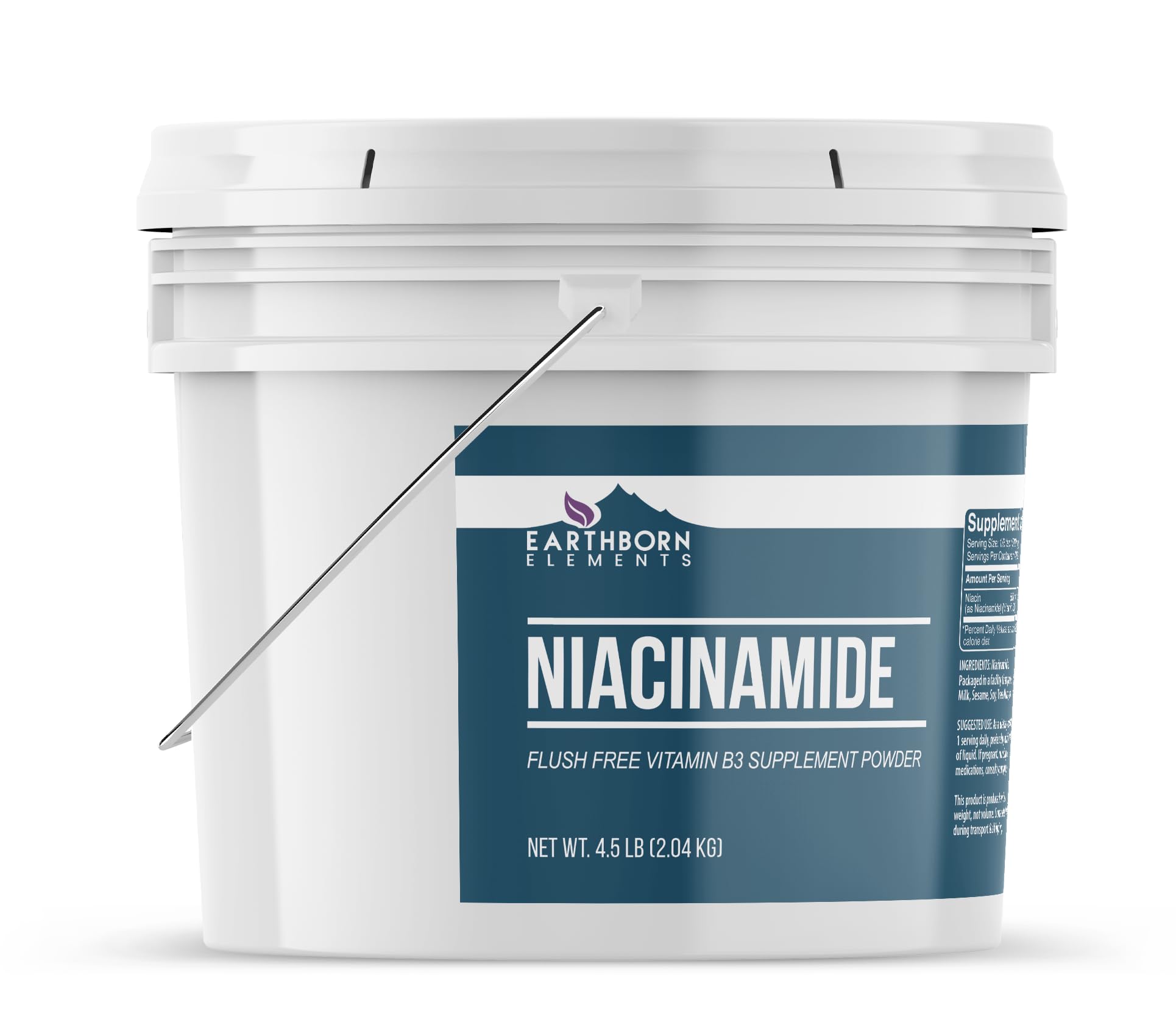 Earthborn Elements, Niacinamide Powder, 4.5 Lb 72 Ounce (Pack of 1)