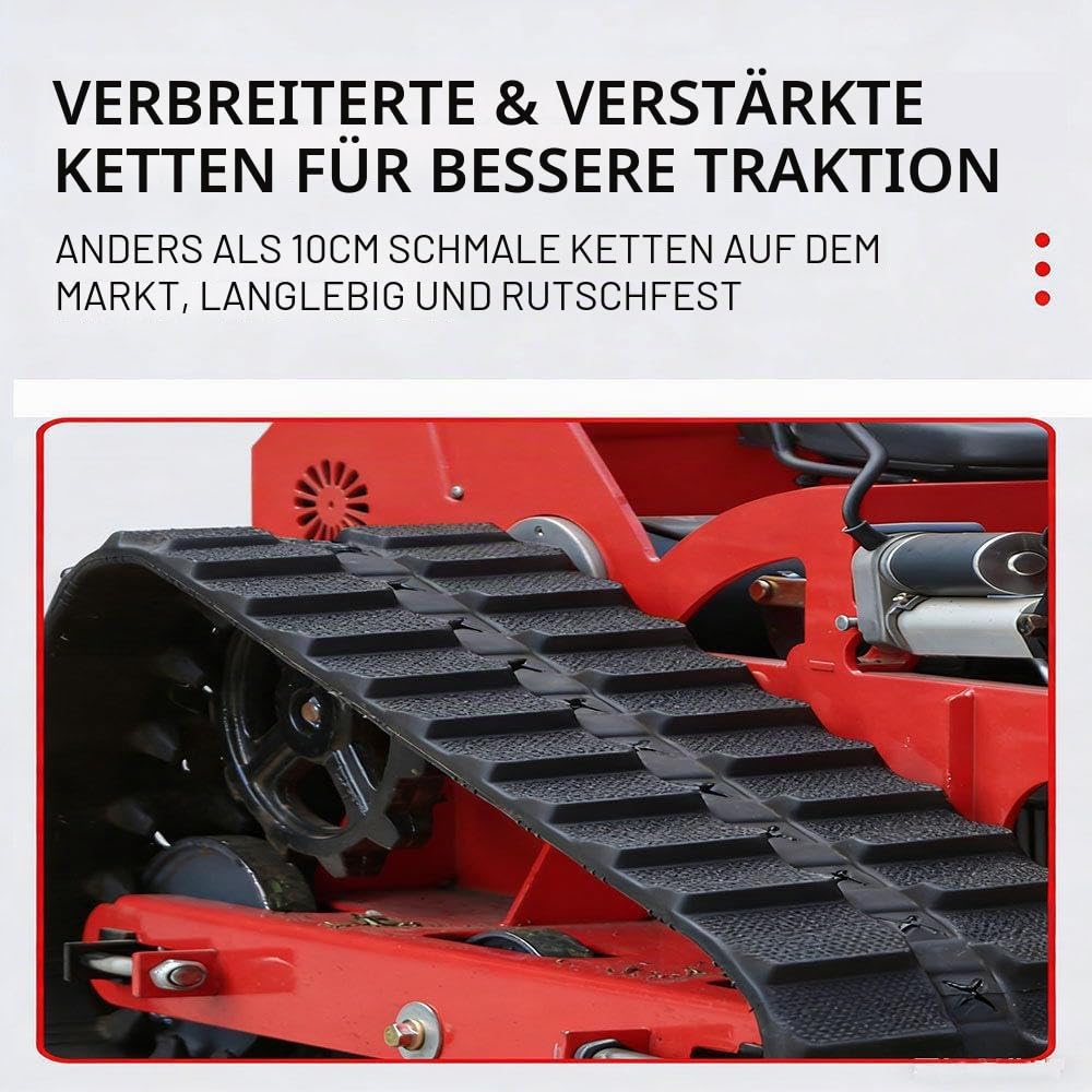 Raupen-Rasenmäher Mit Fernsteuerung – 9ps 224cc 4-Takt Benzinmotor, 55cm Schnittbreite, 60° Steigung, LED-Licht, Für Steilhänge, Obstplantagen & Gewerbliche Nutzung