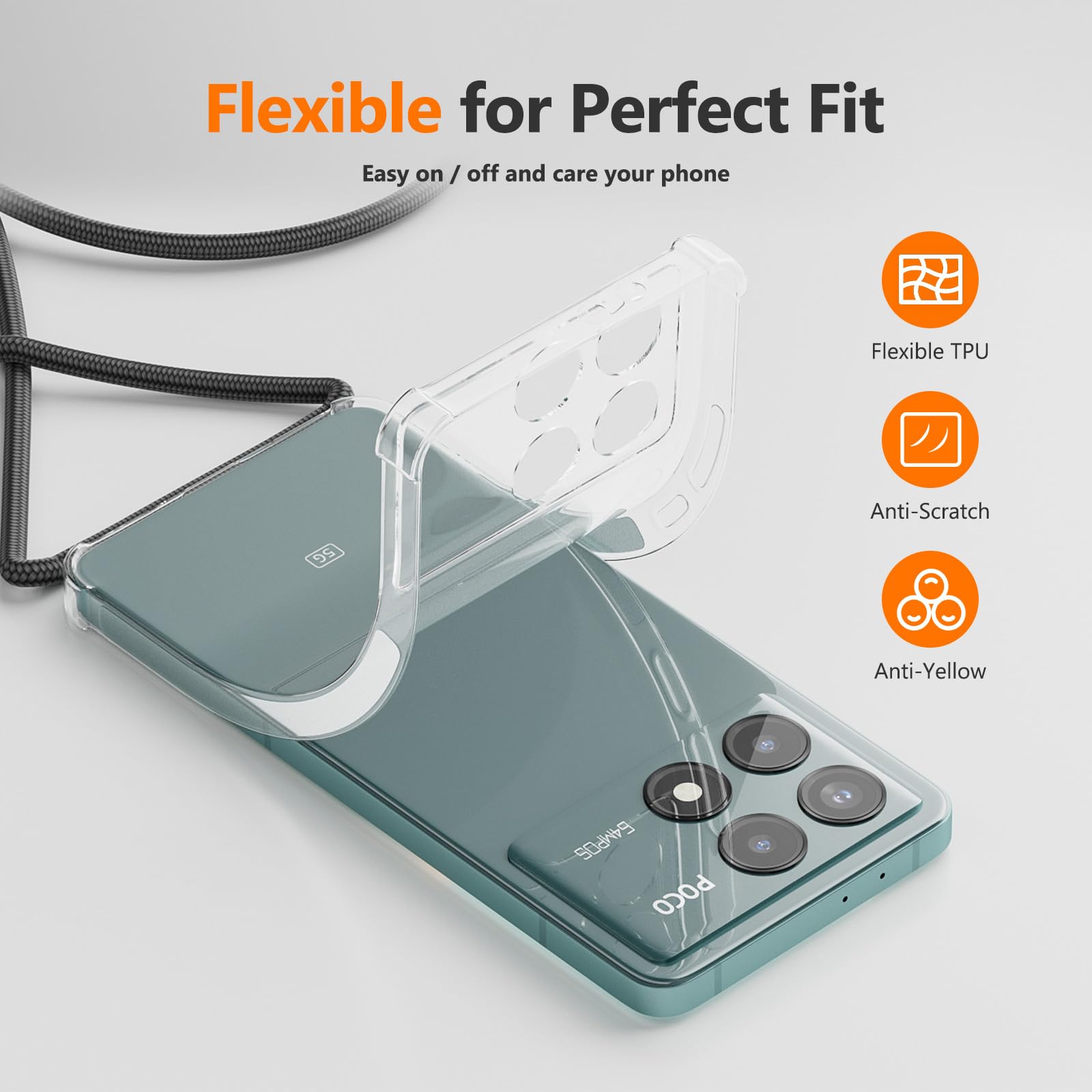 CaseLover Cover compatibile con Xiaomi Poco X6 5G/Redmi Note 13 Pro 5G