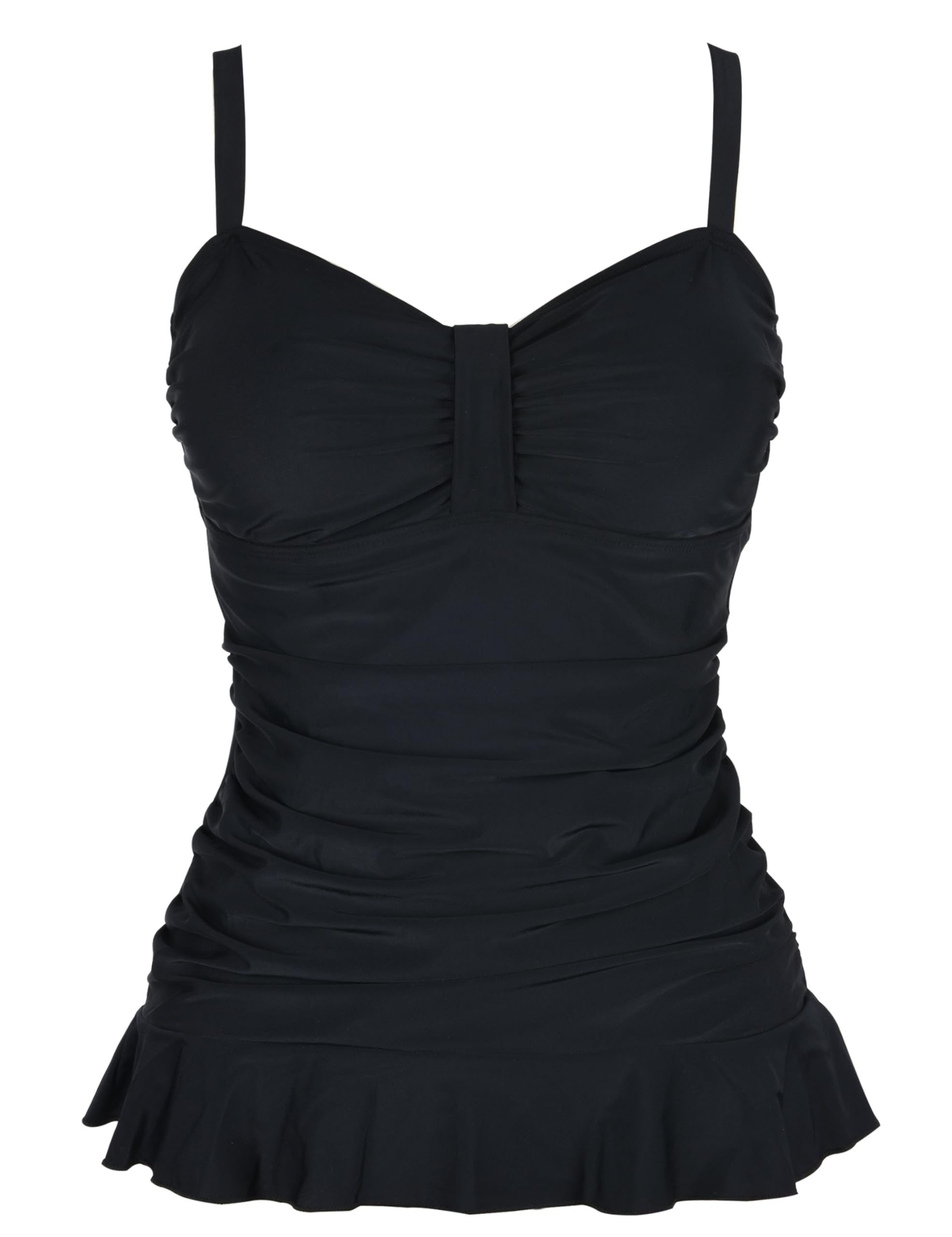 Hilor Costume da Bagno da Donna Anni '50 Anni in Stile retrò, con Ruffle Hem