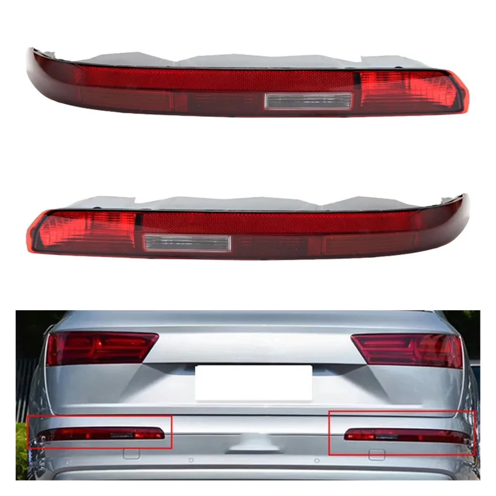 Auto fanali Posteriori Nebbia Luce di Coda Segnale LED Lampada Riflettore Posteriore per Q7 2016 2017 2018 2019 2020 4M0945096 4M0945095 Ricambi Auto Accessori