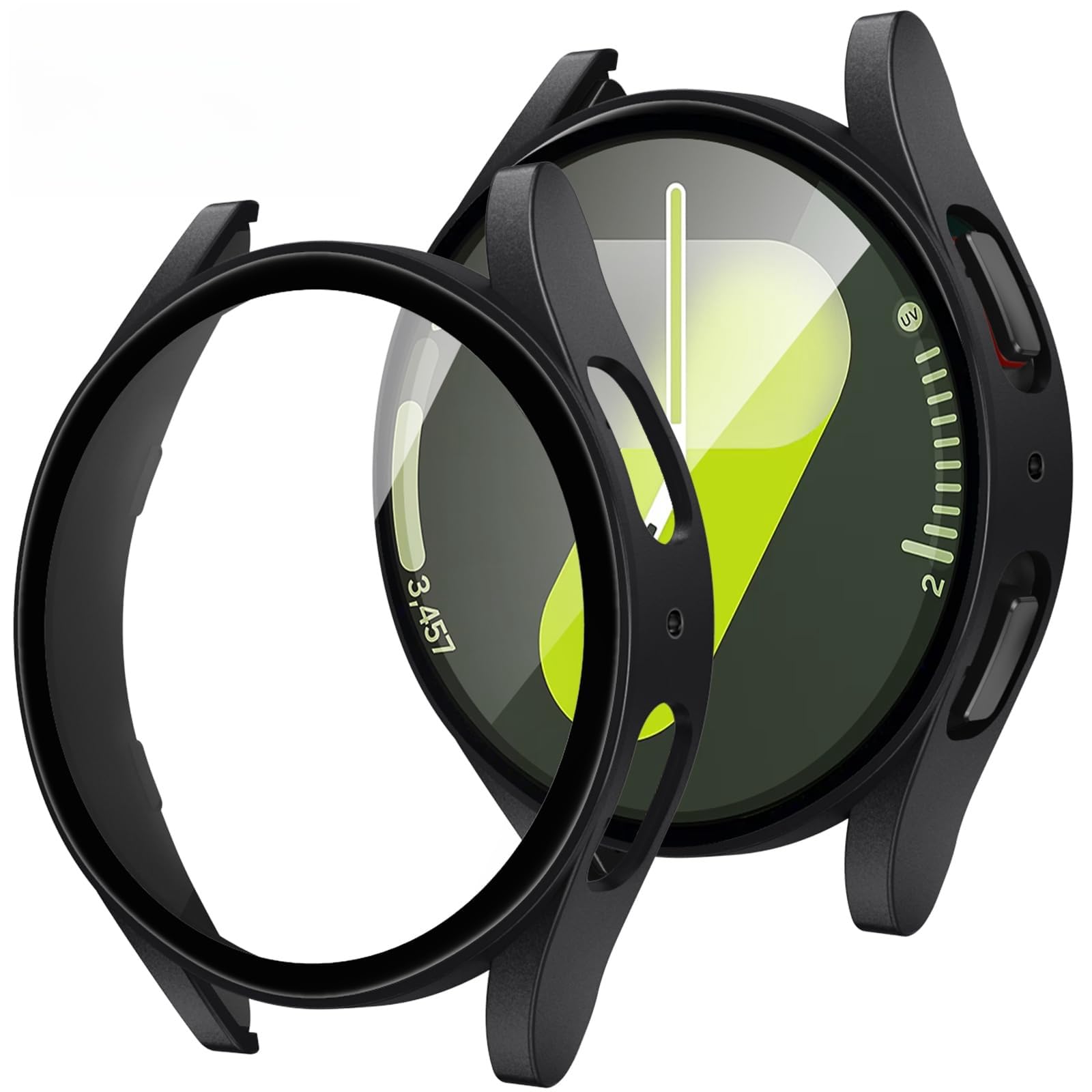 VEMIGON Hard PC Case Compatible with Samsung Galaxy Watch 7 2024 Screen Protector Case 44mm, High Sensitive Protective Face Cover with Bumper Built-in Tempered Glass Film - (44mm Black) (B0DFR1CNNS) Amazon Price History, Amazon Price Tracker