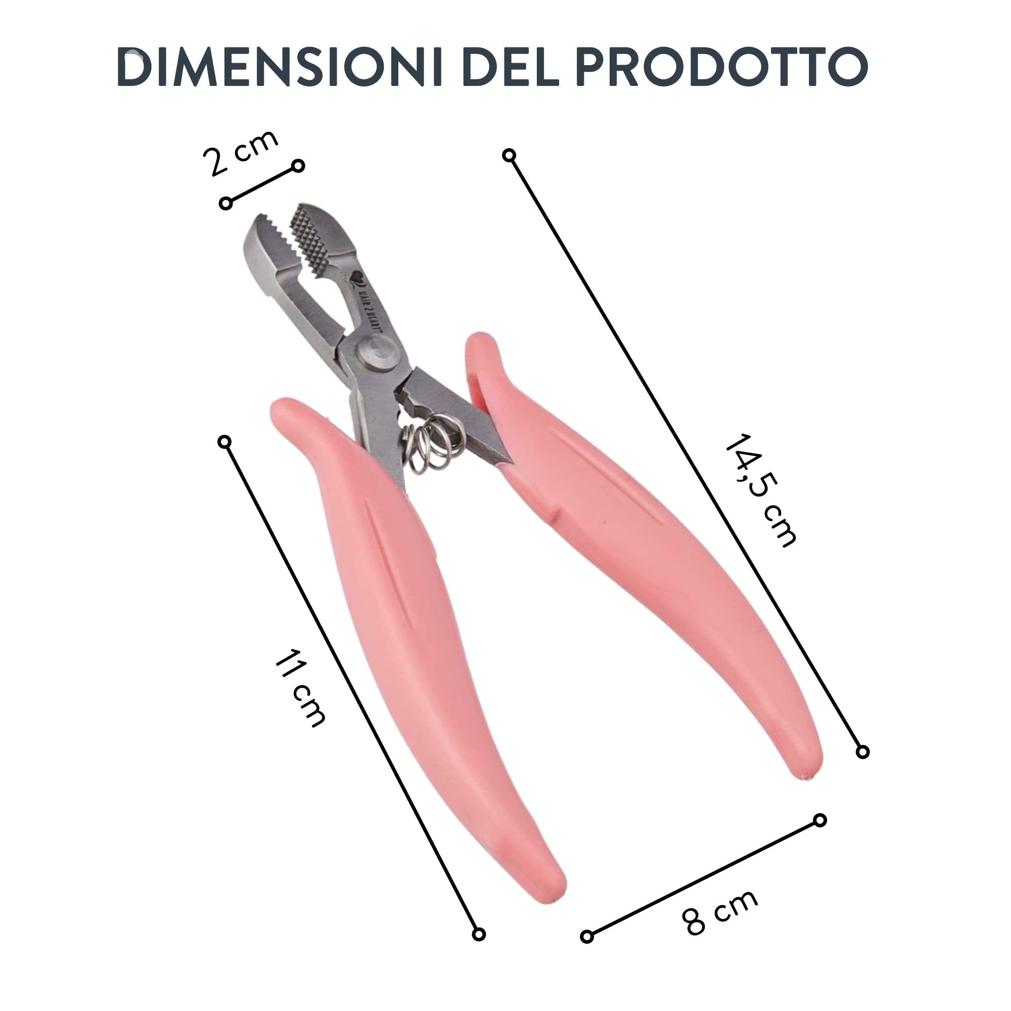 hair2heart Kit rimozione extension capelli con pinze e solvente di incollaggio - Facile rimozione delle extension a cheratina e a nastro - Formula a base di alcol