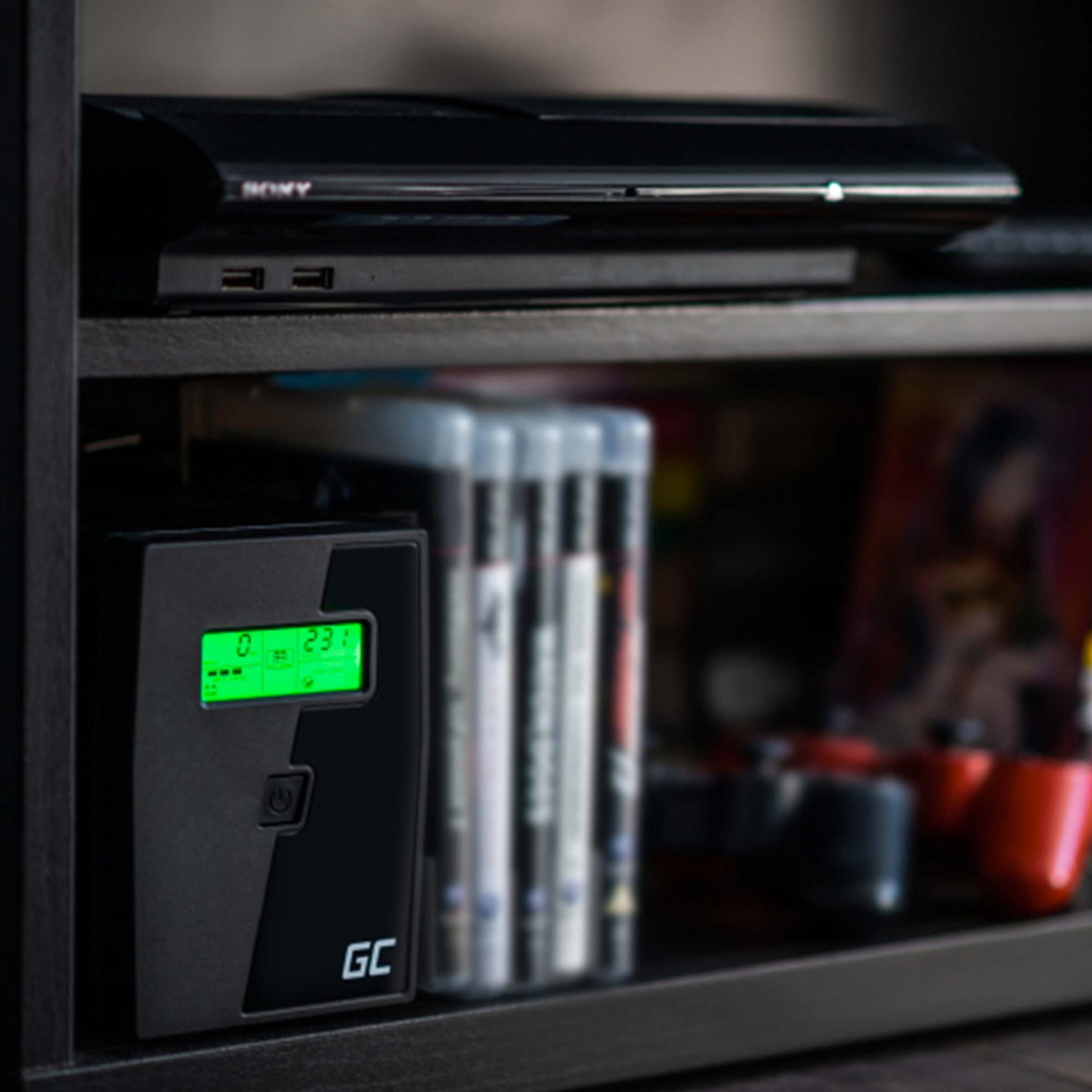 Groupe de continuité UPS 800VA 480W avec écran LCD | Protection contre les surtensions, la foudre pour appareils électroniques PC