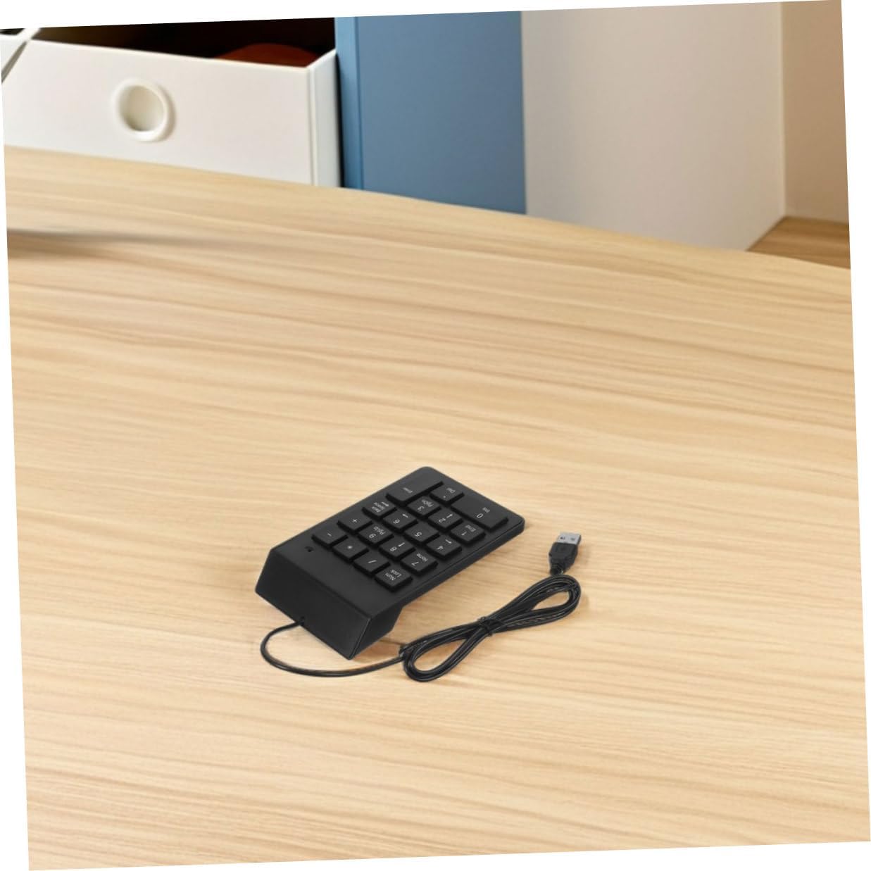 TEHAUX 2pcs USB Numeric Keypad 18-Key External Number Pad for Laptop PC Desktop, Portable Mini USB Keypad Numpad for Financial Accounting and Data Entry