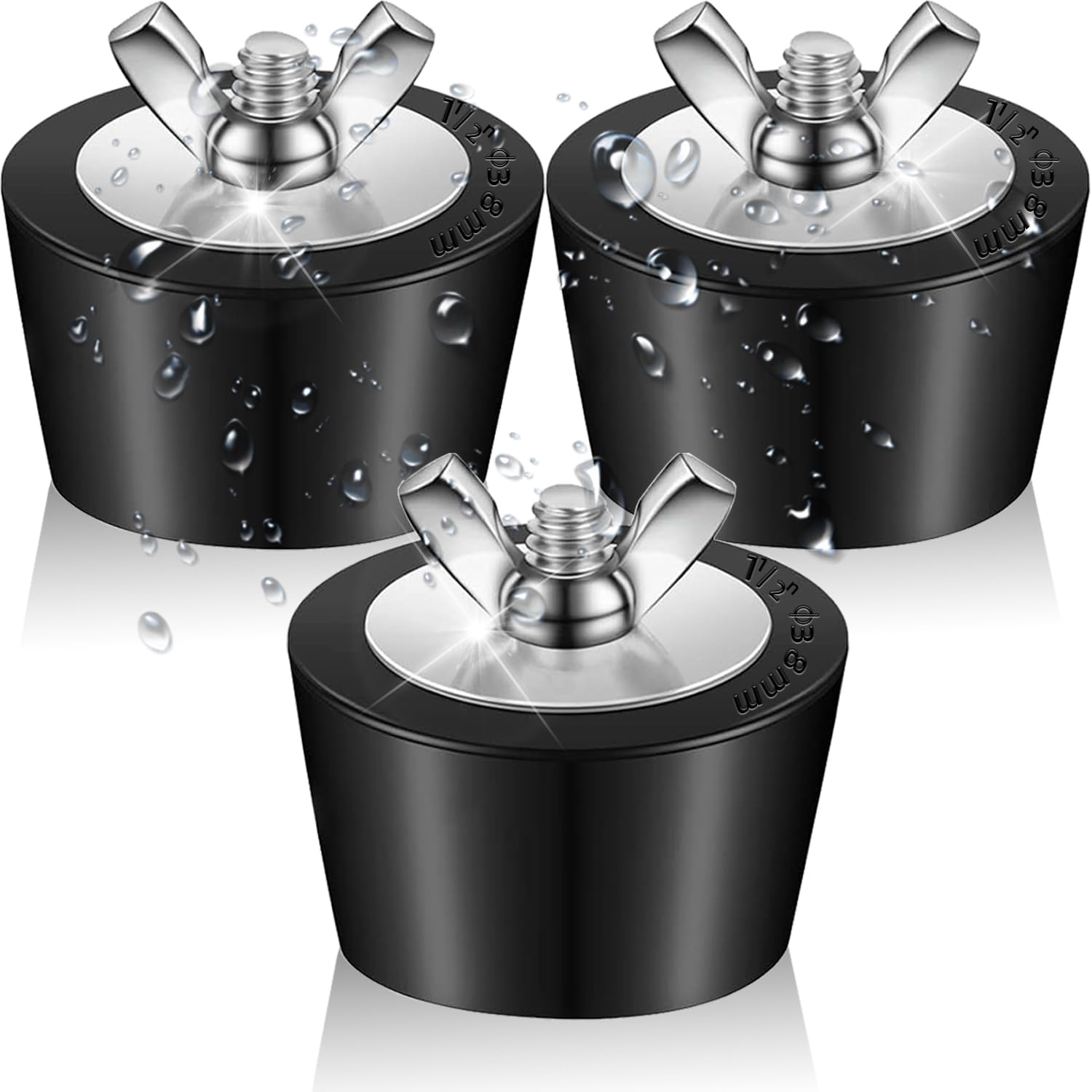 Bouchons D'Hivernage Piscine 51mm - Lot De 3 En Caoutchouc Anticorrosion