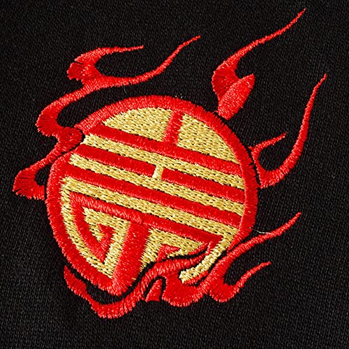 Streetwear Men's Dragon Embroidered Heavyweight Graphic Hoodies Japanese Techwear baggy Anime Hoodie3