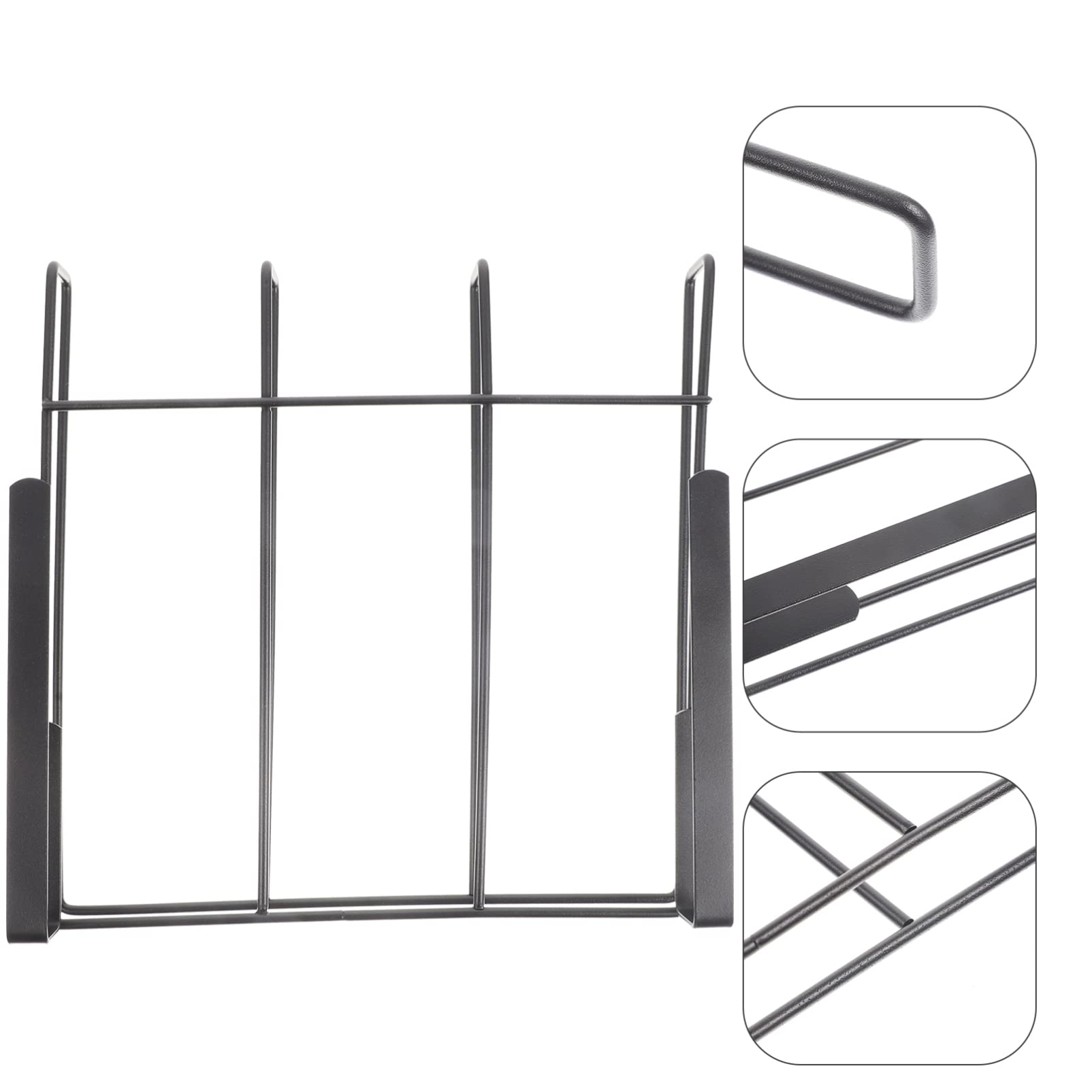 FOMIYES Supporto Appendibile per Taglieri Senza Fori in Acciaio Inox Nero