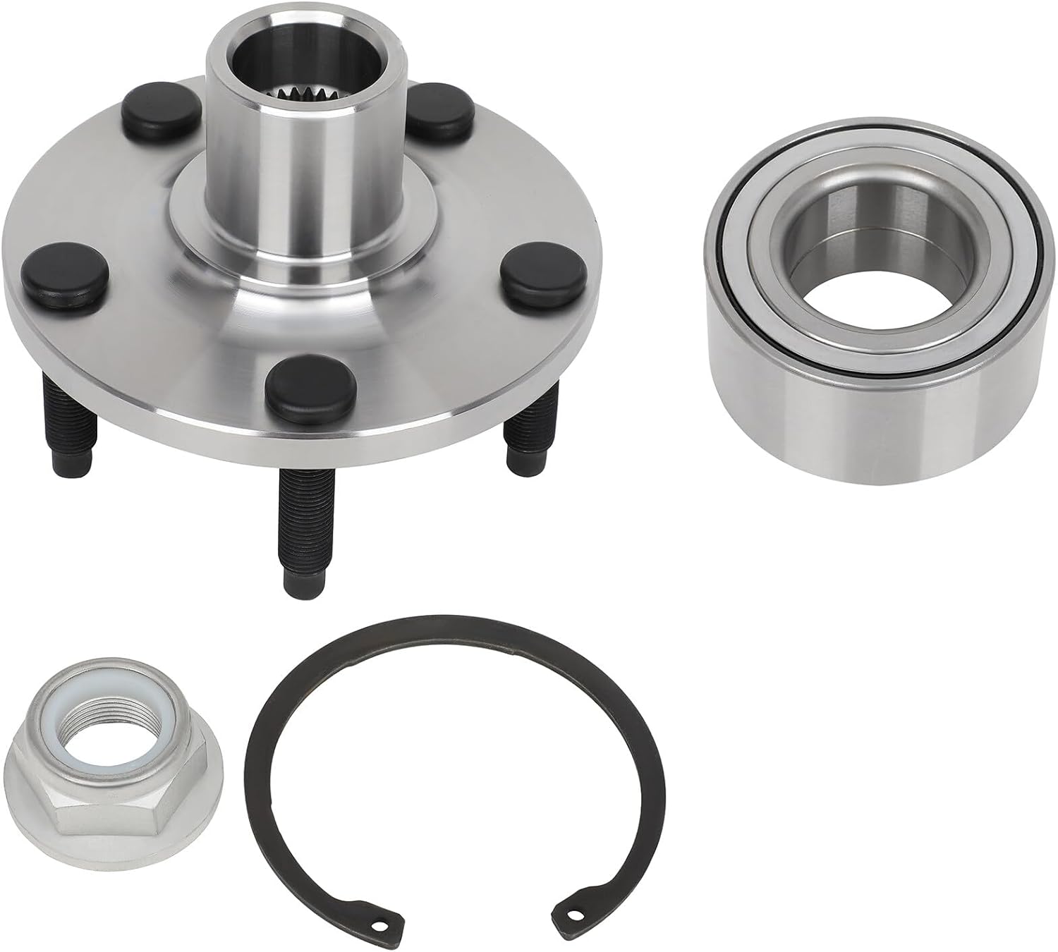 SCITOO Wheel Bearing and Hub Replaces 518517 Front fit for Ford Edge 2007-2010, for Lincoln MKX 2007-2010 Hub Bearing Assembly 5 Lugs Non-ABS [1pc]