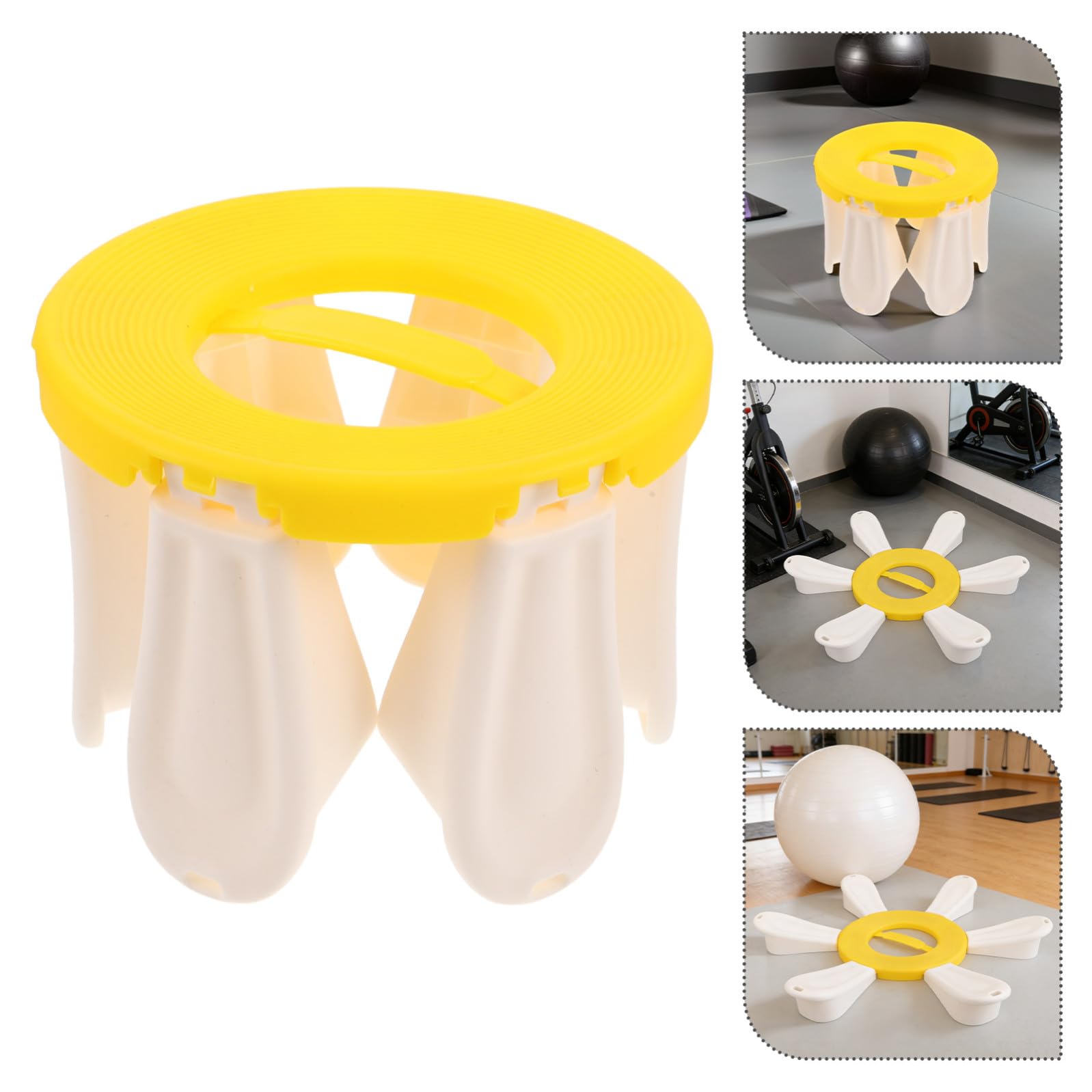 Abaodam Base per Palla da Yoga in Plastica, Supporto Rotondo | 49cm, per Studio e Palestra, Design Compatto, Organizza la Fitball Stabilità Migliorata