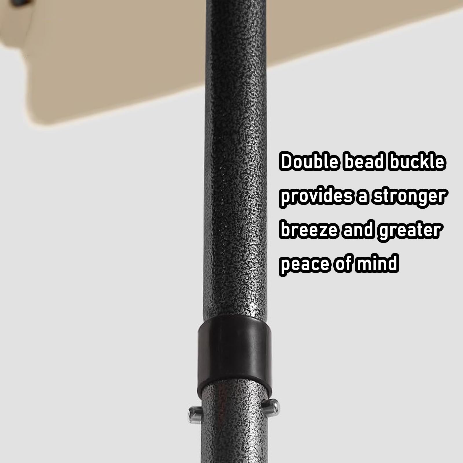 Kwadratowy parasol na patio 2x2m, wodoodporny parasol z tkaniny na rynek zewnętrzny z metalowym słupkiem, 3 kolory dostępne na stoisku ogrodowym, 1 szt
