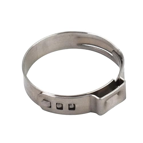 Miniatura 2 de 50 abrazaderas de cincha de 1 pulgada, accesorios de acero inoxidable, anillos de crimpado, abrazaderas para conexiones de montaje de manguera de