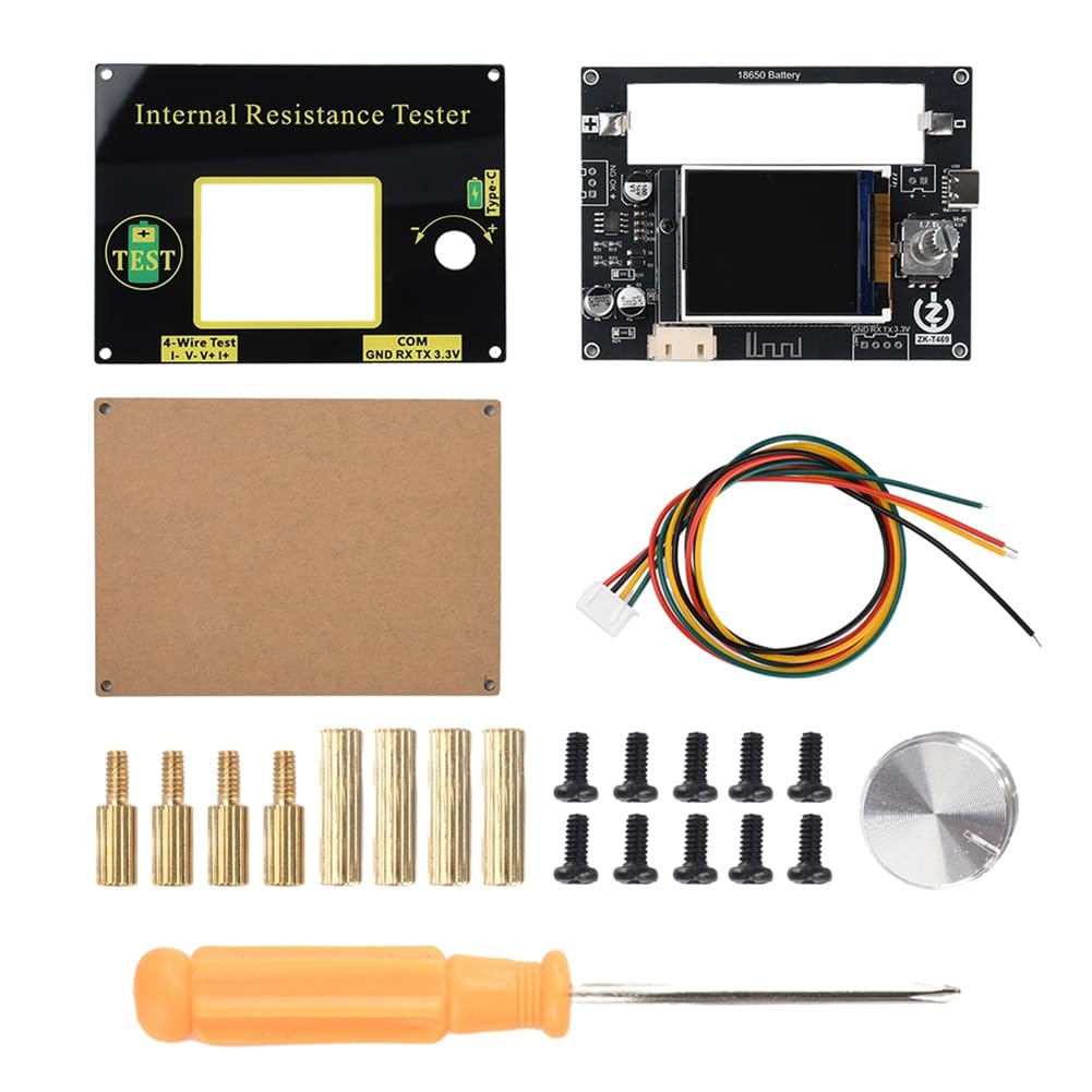 Jnchdghwa As Shown Internal Resistance Tester 4-Wire 18650 Battery Voltage Meter Resistance Detector For Lithium Battery Testing