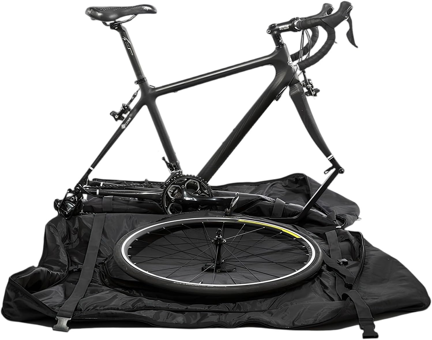 Bike Travel Bag with Wheels Padded Bike Transport Bag Bicycles Storing Carry Bags for Off-Road/Mountain Bike/Freestyle Riding