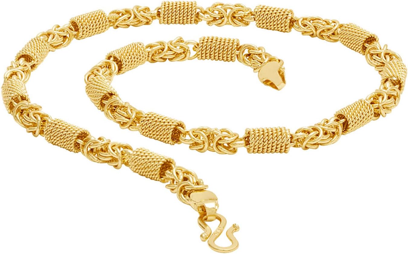 Menâ€™s Designer Link Chain with Gold Plating