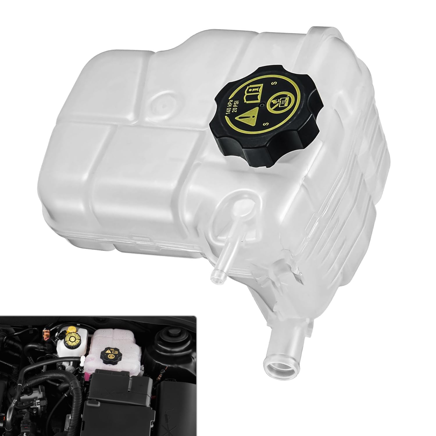 KARPAL Engine Coolant Recovery Overflow Tank Reservoir 13256823 Compatible With Buick Verano Chevrolet Cruze-image-40