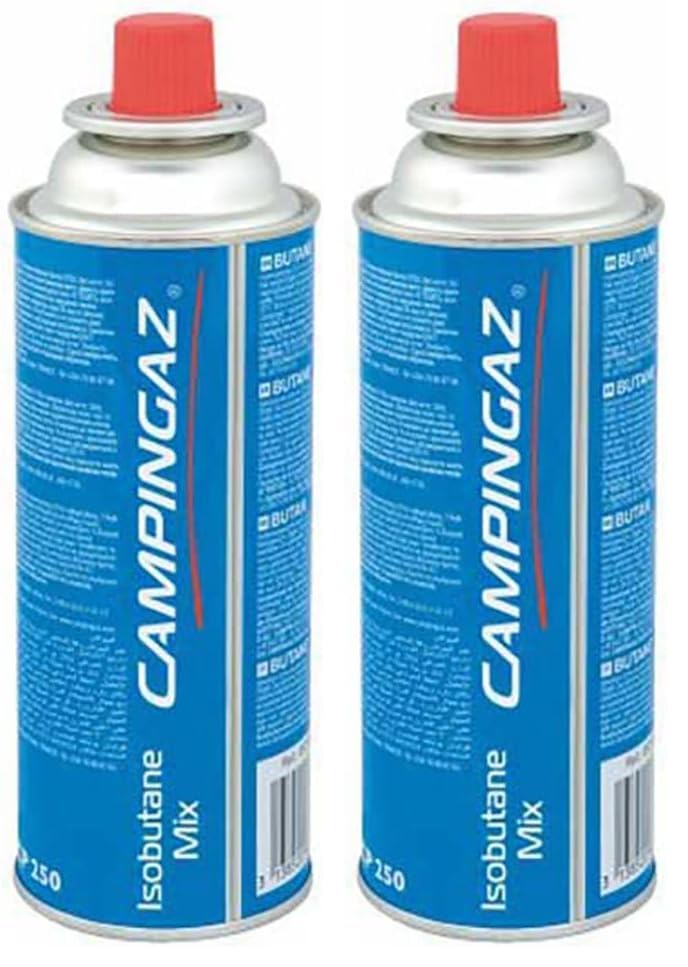 Campingaz Cartouche de Gaz à Valve CP 250, pour Réchauds Camp Bistro, Cartouche Compacte et refermable (Lot de 2)