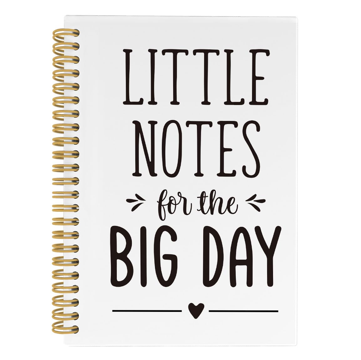 Wedding Spiral Notebook, Wedding Journal, Engagement Bride Gifts, Wedding Planning 5.5"x8.3" 164pages Lined Notebooks College Ruled, Little Notes for The Big Day Notebook for Wedding