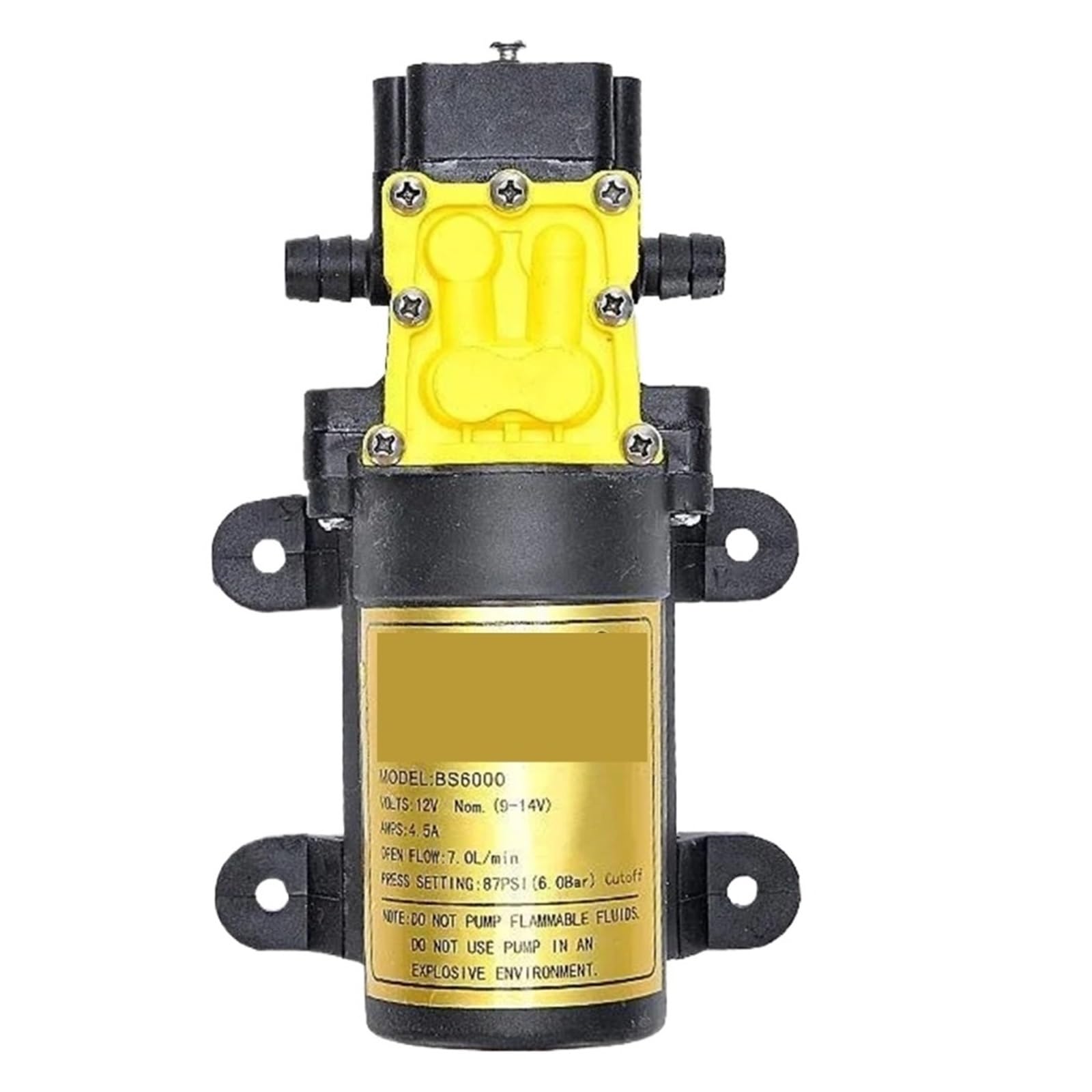 Cczrd Reflux-7L 12V Agricultural Electric Spray Water Pump Small High-Pressure Spraying Self-Priming Diaphragm Pesticide Smooth Operation Flow Steady Reliable(Reflux-7L)