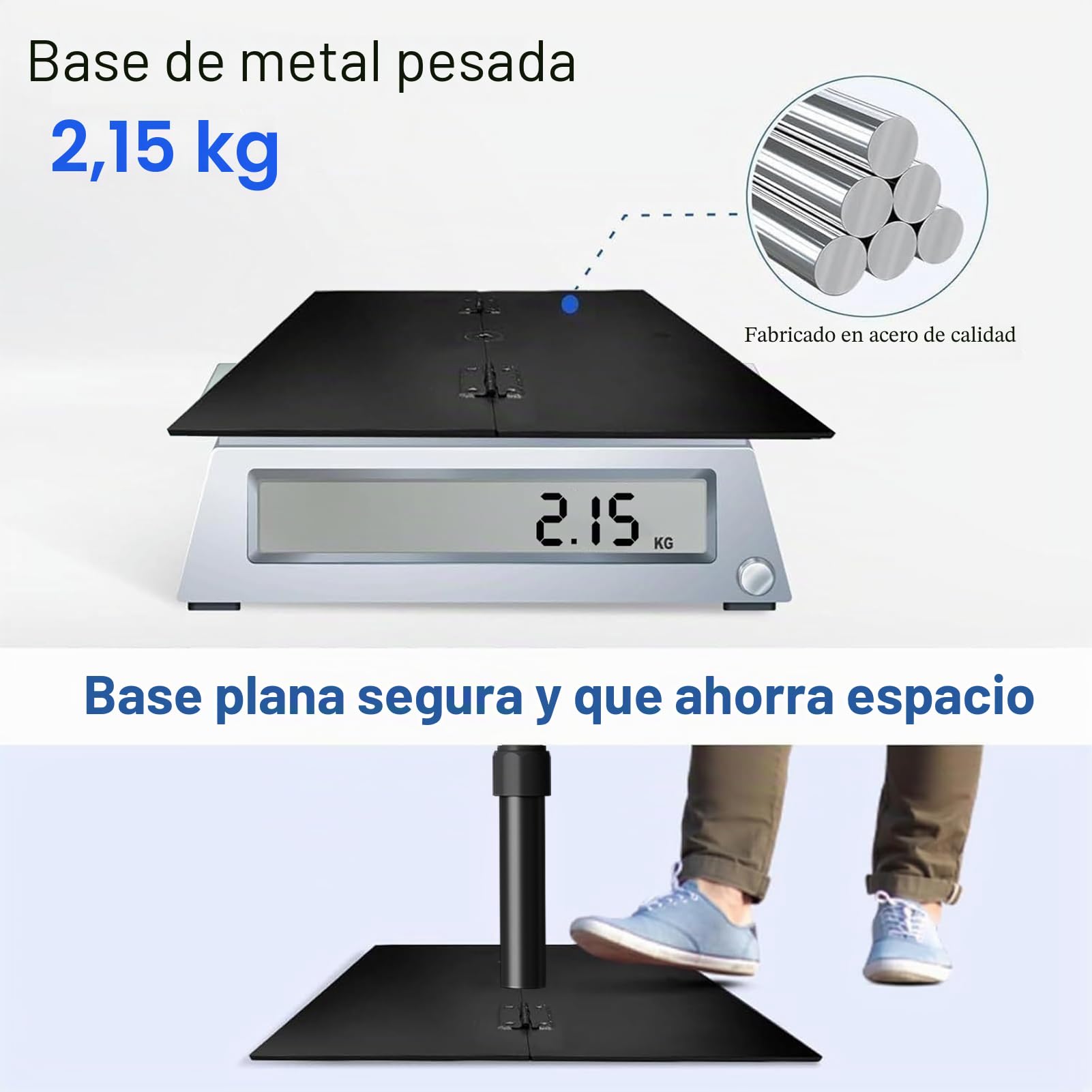 EMART Soporte de Fondo 3x3m con Base de Acero, Sistema de Telón Profesional para Fotografía Set con Bolsa de Transporte para Retrato, Estudio Fotográfico de Producto