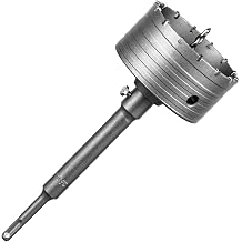 SALI Concrete Hole Saw Kits 4-5/16"110mmTungsten Steel Wall Hole Cutter Drill Bit Sets with 220mm SDS Plus Shank Connecting Rod,110mm Center Positioning Drill Bits for Cinder Block,Brick,Adobe Wall