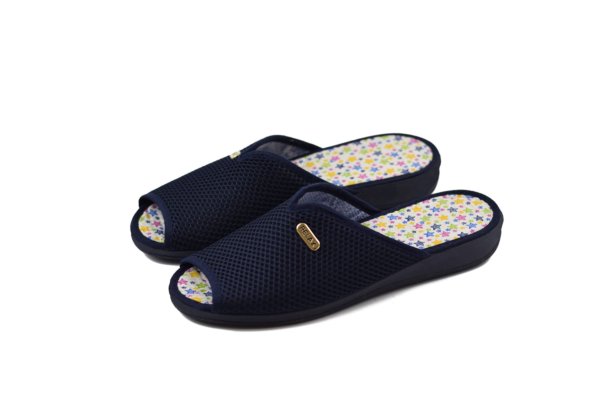 Zapatillas de Casa Mujer Verano Primavera, Zapatos Cómodos Rejilla Cuña Multicolor Punta Abierta y Cerrada Anatómica Fabricado en España Talla 35-41