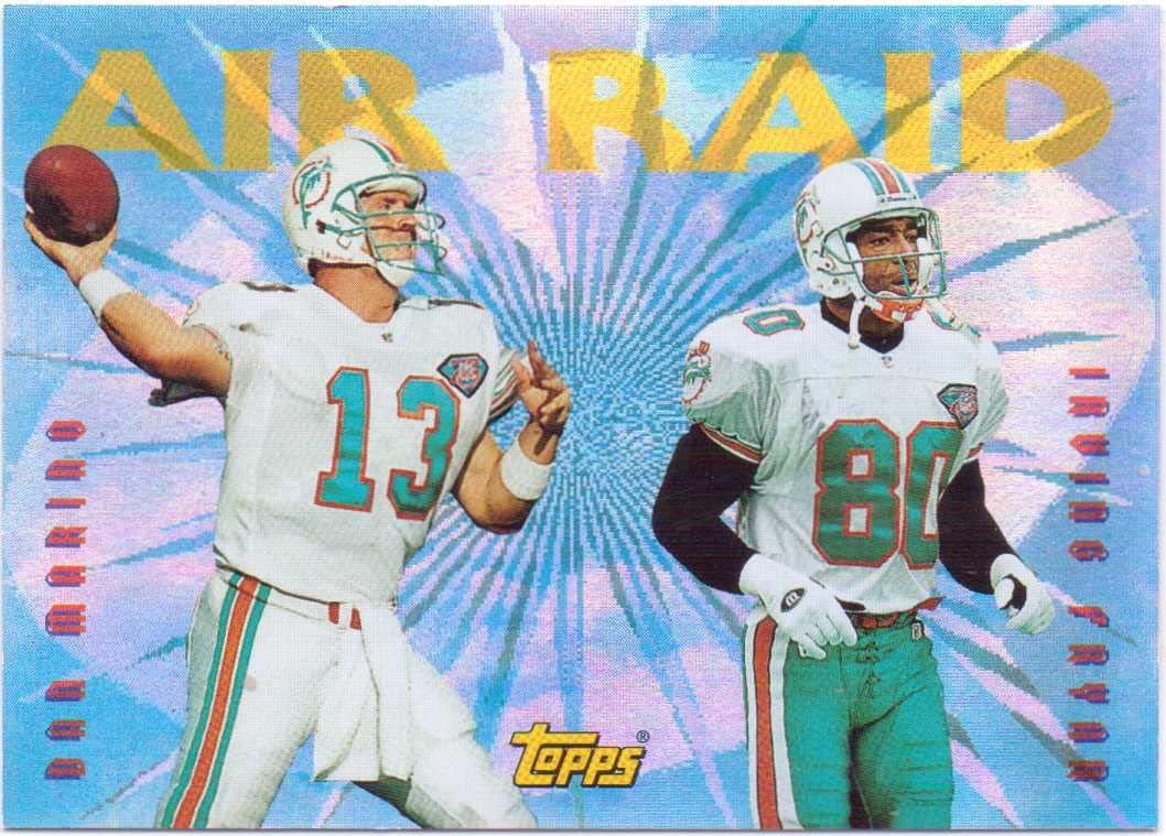 Dan Marino, Irving Fryar 1995 Topps Air Raid Football Card #AR8 - Miami Dolphins