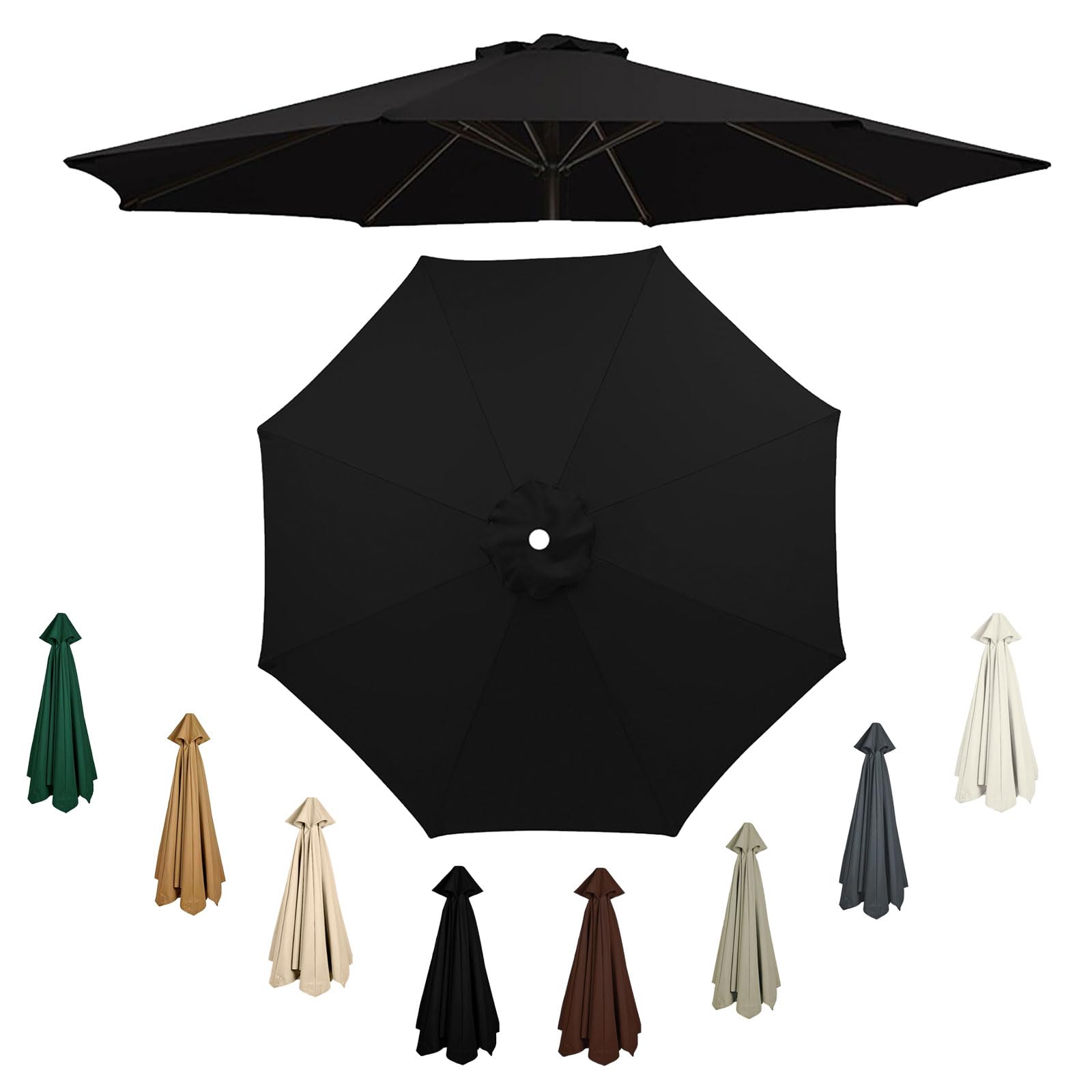 4.0m replacement parasol canopy cantilever 8 Arms large parasol cover for garden umbrella
