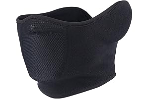 Half Ski Mask Windproof Fleece Ear Warmer Face Cover Winter Cold Weather Men
