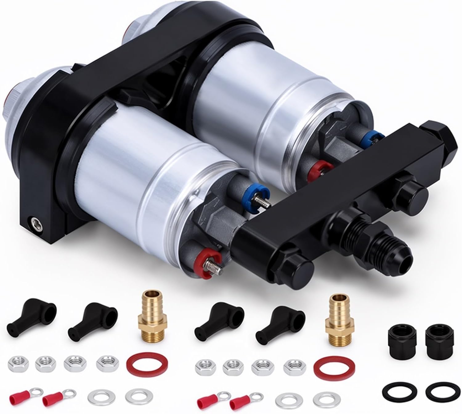 Fuel Pump Bracket 0580254044, Compatible For VW/AUDI 2.0L 2008-2012, Double Hole Design with 300LPH Capacity 5t