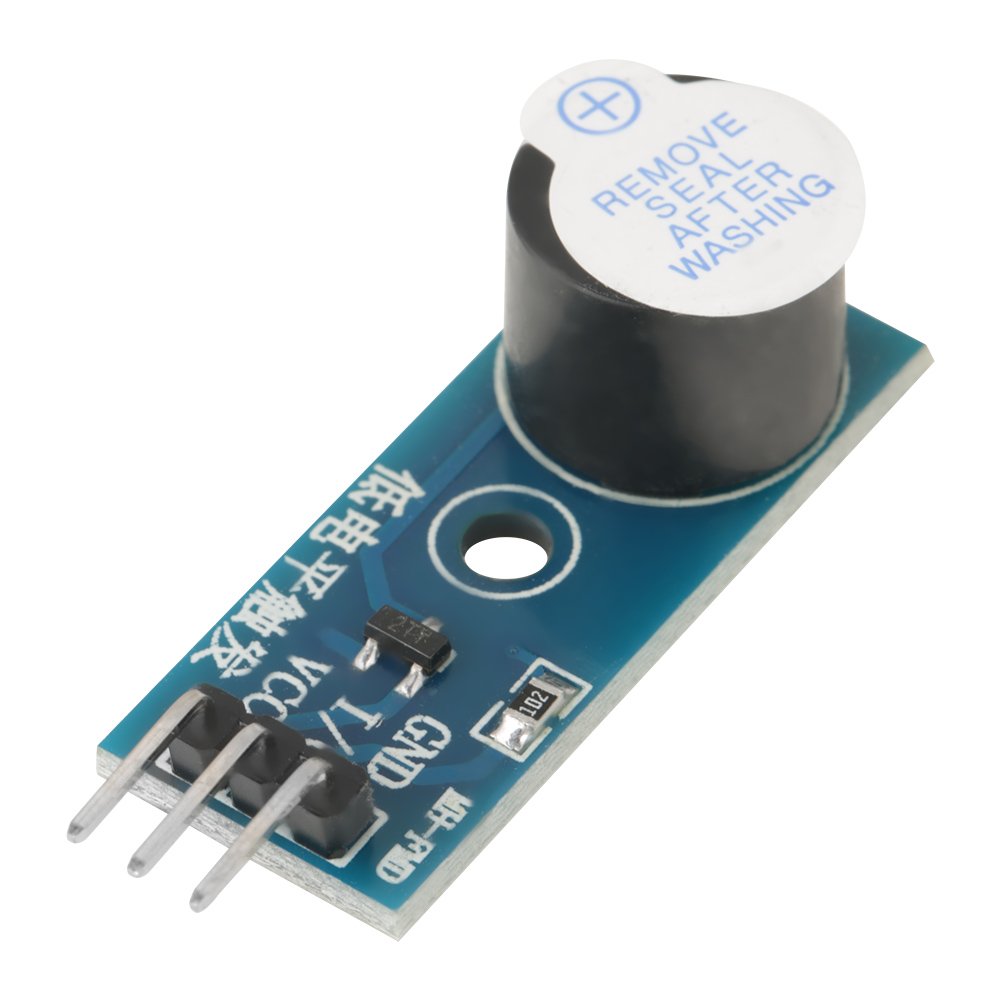 Akozon Modulo buzzer attivo, 5 pezzi, allarme acustico 3.3V to 5V per giocattoli elettronici, dispositivi di allarme e timer, Installazione semplice e alta potenza sonora