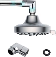 ANBOO 90 fokos zuhanyfej adapter ezüst forgófejes csatlakozó gumitömítéssel 6