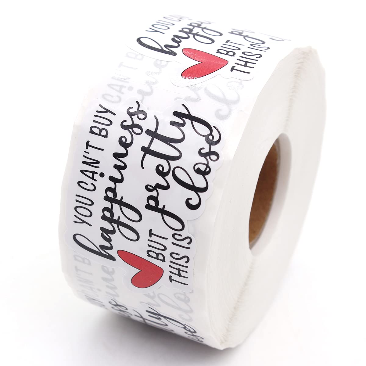 Wailozco 1.5'' Pretty Close Handmade Stickers - Thank You, Business & Envelope Stickers for Online Retailers - 500 Labels Per Roll