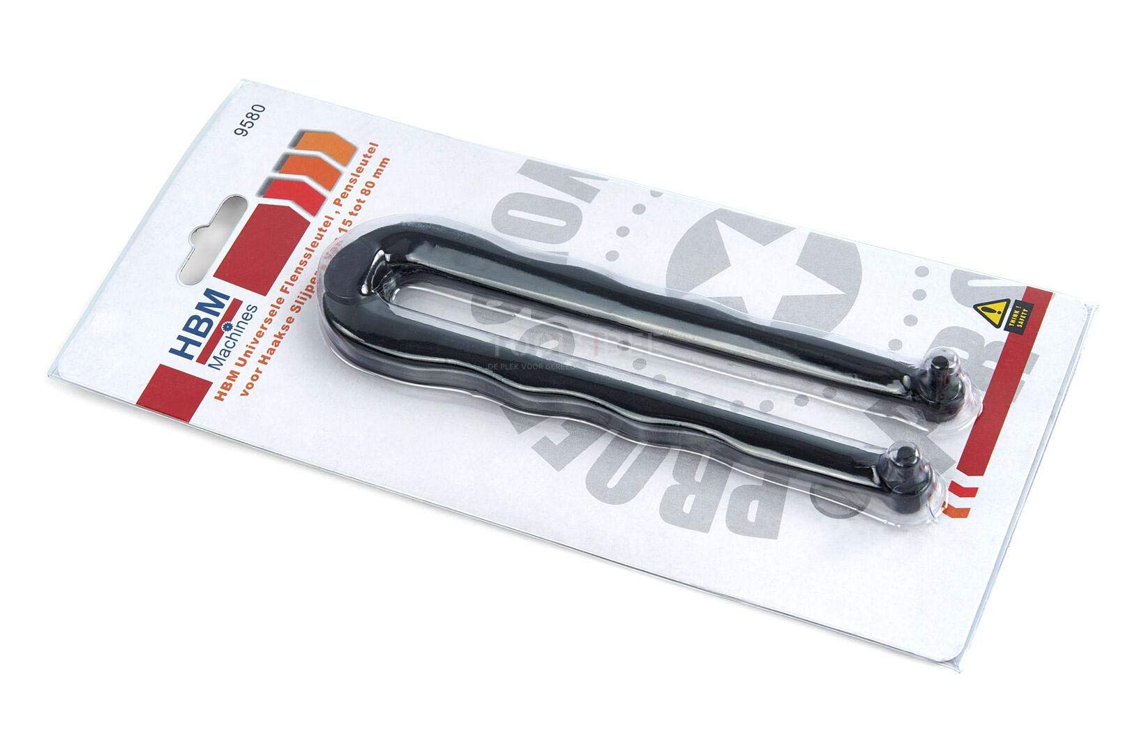 Clés à Bride Pour Meuleuse D'angle TopHomer - Lot De 2 - Compatible 125/150 Mm - Acier Galvanisé