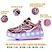 Wooowyet LED Roller Skate Shoes with Wheels for Girls Kids Boys Light Up Fashion Sneakers Wheeled Heel USB Rechargealbe Tenis Patines para Niñas Pink Big Kids Size 6