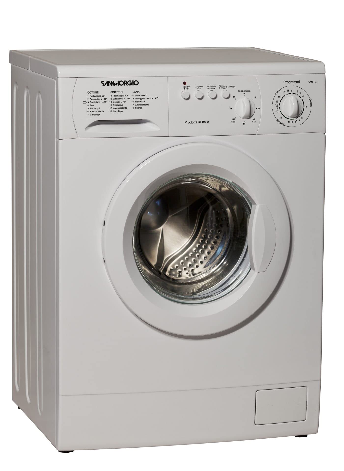 Sangiorgio S5510C Lavatrice Caricamento Frontale, 7kg, A+++, 1000 giri