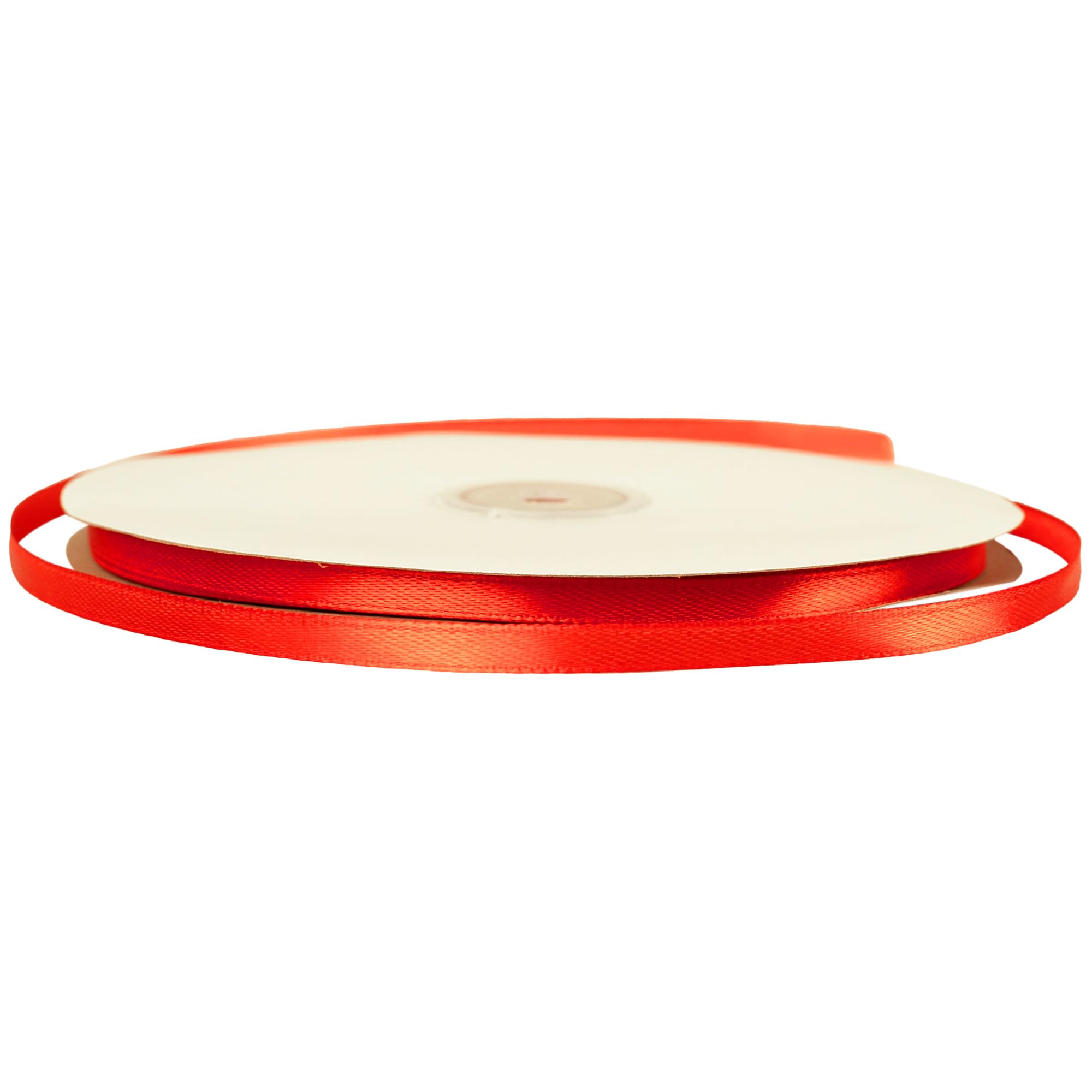 Orange Satin Ribbon 6mm Thin x 91m - Orange Gift Wrapping Ribbon for Wedding Christmas & Crafts