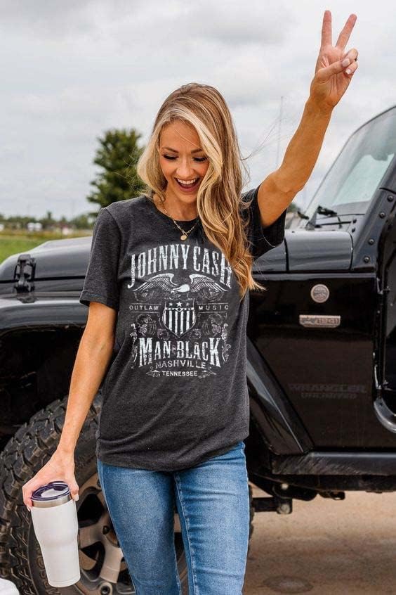 Country Music Tshirt for Women Vintage Nashville Tennessee Graphic Shirts Music Lovers Summer Vacation Top Shirt Tee - Image 4