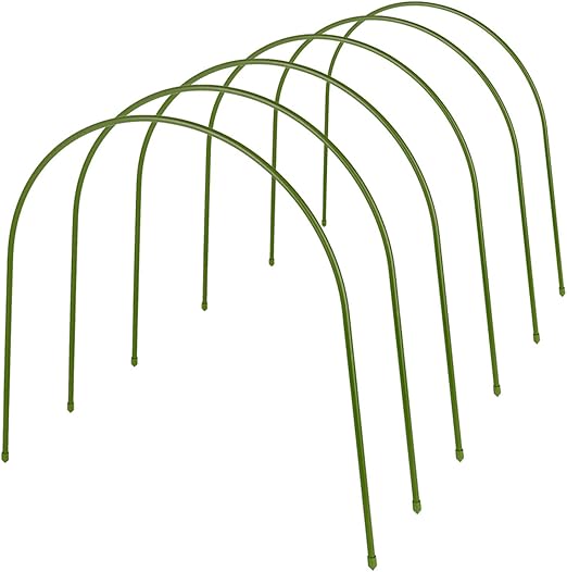 Amazon Pumpumly 園芸支柱 パイプ支柱 温室 リング U字型 調節可能 植物成長 錆びない 設置簡単 温室用品 温室サポート ビニールハウスアーチ用 6個セット ビニールハウス 温室用品