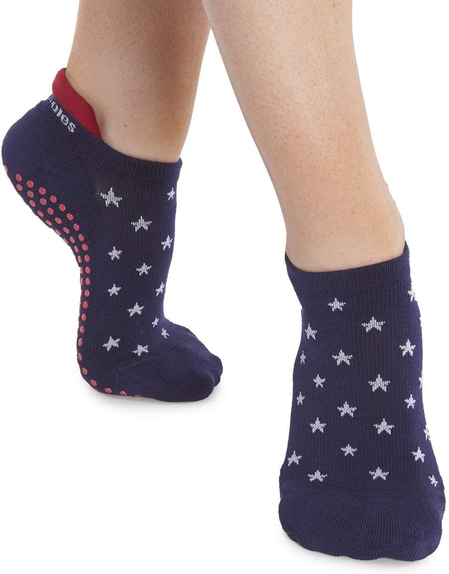 Great SolesOmbre, Sport, and Novelty Print Non Skid Socks for Women - Non Slip Grip Yoga Socks for Pilates, Barre, Ballet