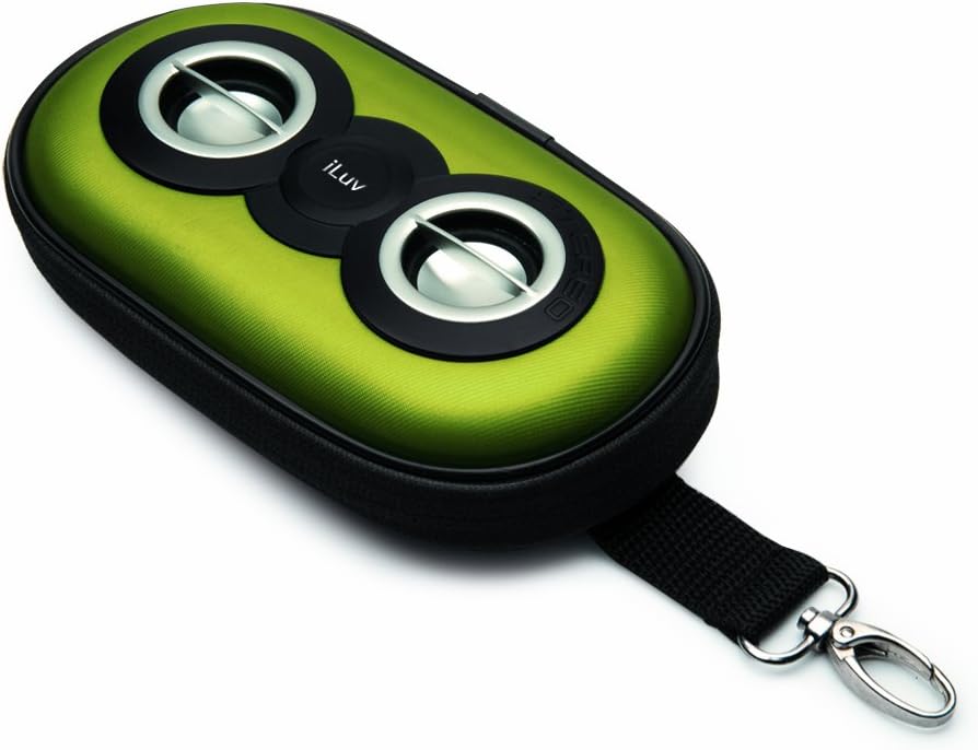 iLuv Portable Amplified Stereo Speaker Case (Green)
