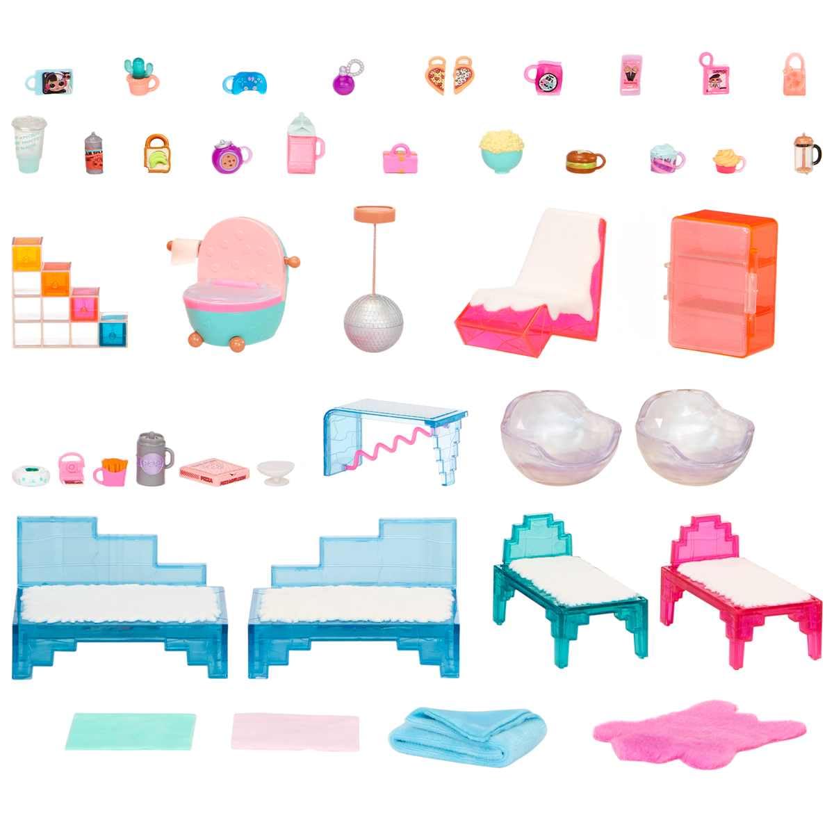 L.O.L. Surprise! OMG Winter Cottage Spielset - Mehr als 45 Überraschungen - Spielhaus mit Skilift, Schlafzimmer, Badezimmer, Wohnzimmer, Küche, Verwandelbaren Möbeln und Mehr - Für Kinder ab 4 Jahren