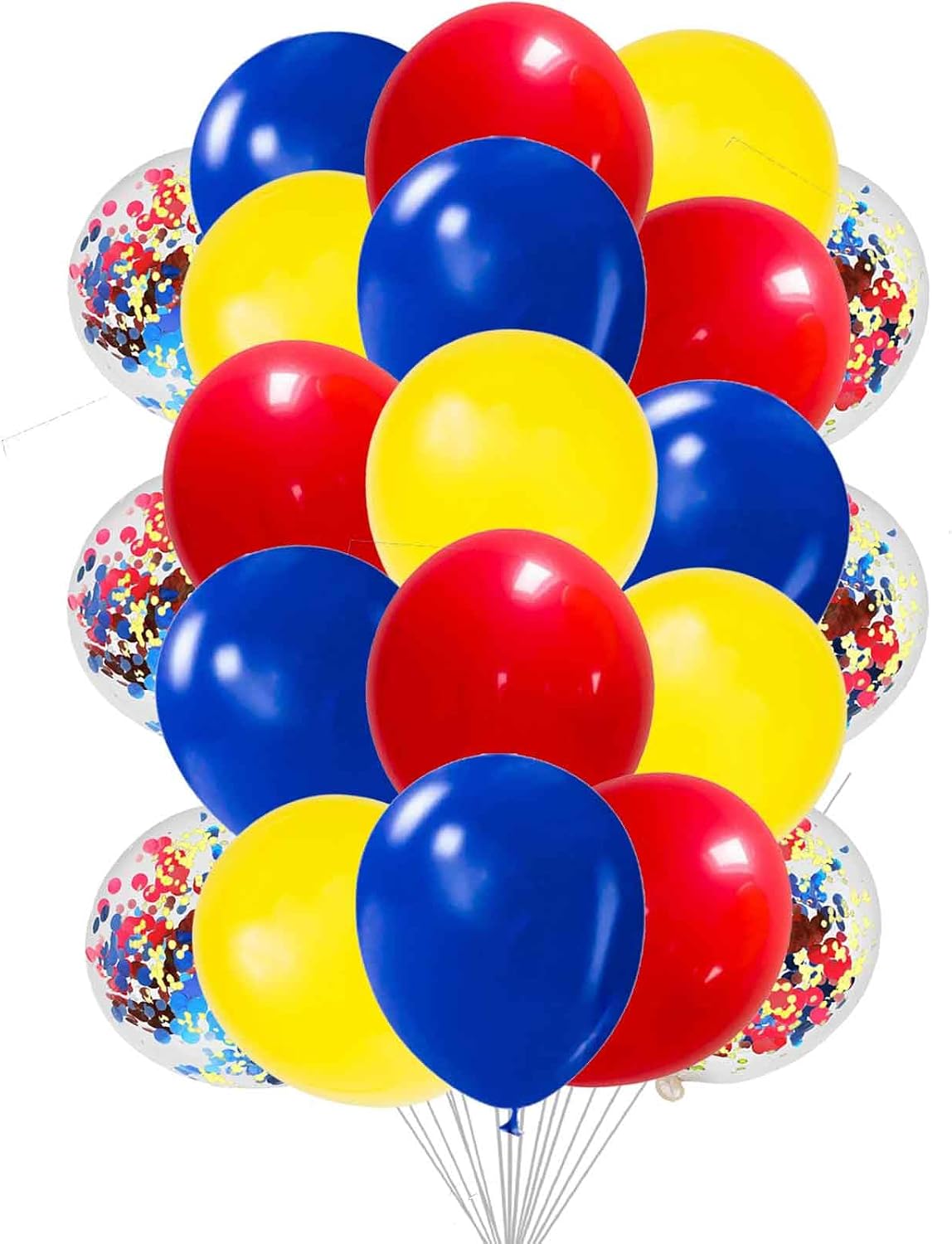 We Moment 12 Inch Yellow Balloons Red Balloons And Blue Balloon Confetti Balloons,for Baby Shower Children's birthday Party Party Decorations
