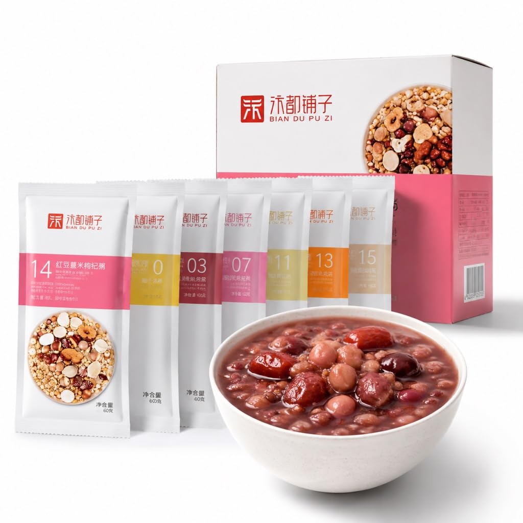 Gachas De Cereales Mixtos 4 Sabores, 28 Bolsas X 100 G, For El Desayuno Saludables, Mezcla Integrales, Fácil Cocinar, Apto For Veganos