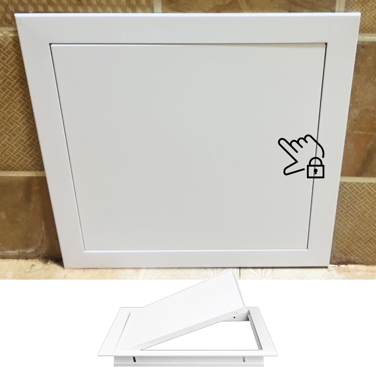 Access Panel for Wall and Ceiling Installation - Perfect for Plumbing Access and Attic Inspections - Durable, Easy to Install, Secure Closure, White Finish