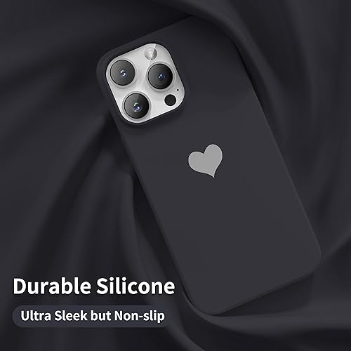 Miniatura 5 de Jmltech Funda de silicona para iPhone 14 Pro Max con forro de microfibra suave antiarañazos, funda protectora para iPhone 14 Pro Max, rosa (negro)