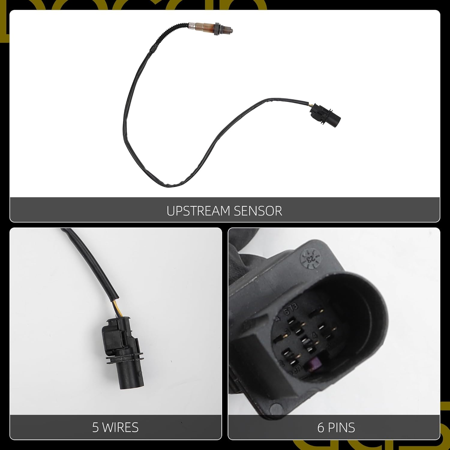 Dasbecan O2 Sensor Compatible with 2005-14 Jetta 2.5L, 12-14 Volkswagen Beetle/Passat 2.5L, 10-14 Golf 2.5L, 06-09 Rabbit 2.5L, Upstream & Downstream Oxygen Sensors Replaces# 234-4754 234-5102