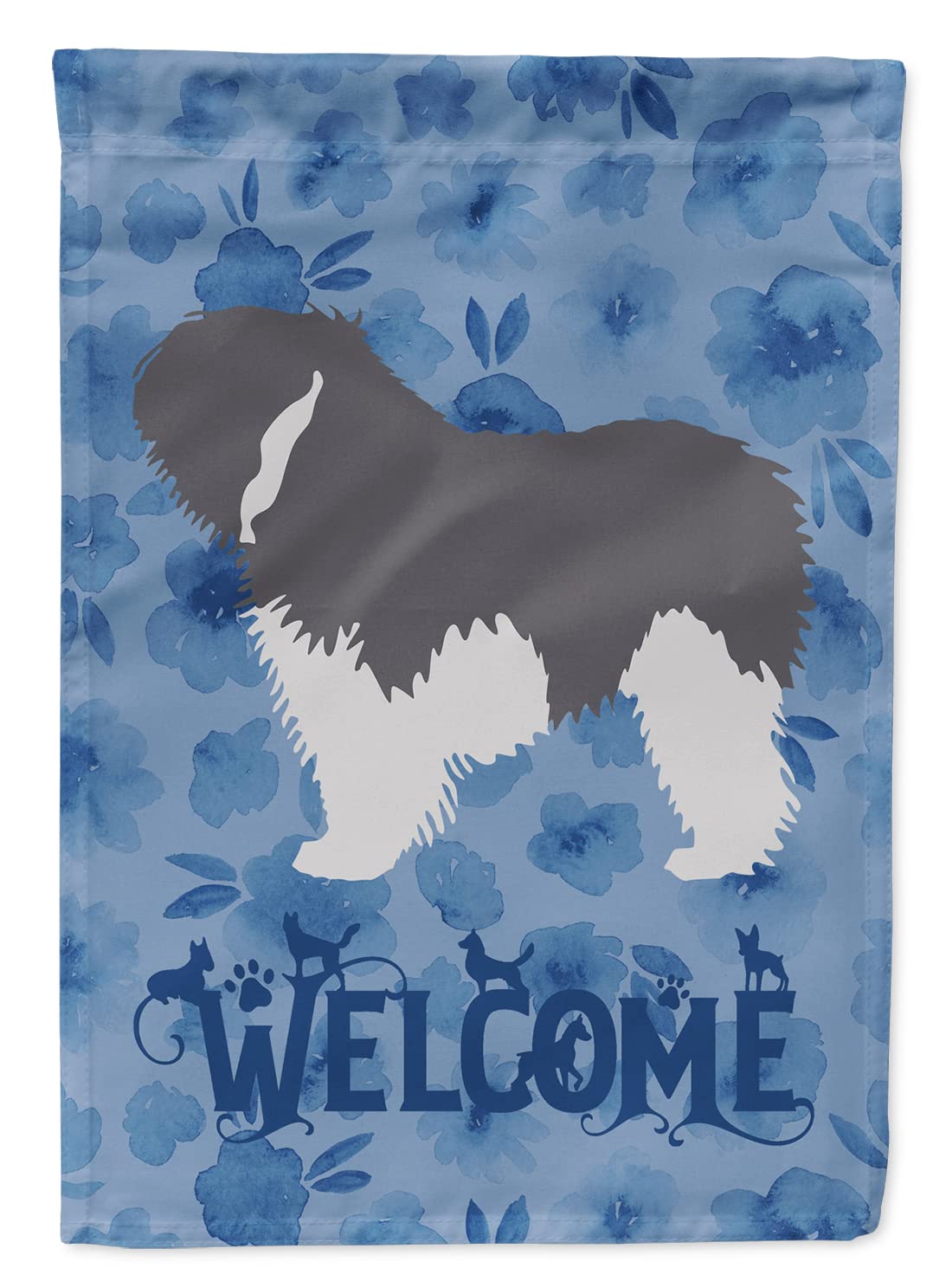 Drapeau Polish Lowland Sheepdog multicolore en canevas Caroline's Treasures