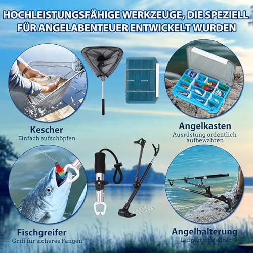 Angeln Adventskalender 2025 Männer – 24 tägiger Adventskalender Angeln Kit mit Angelausrüstung Angelkalender Weihnachtskalender Geschenk für Männer, Jungen, Väter, Ehemänner