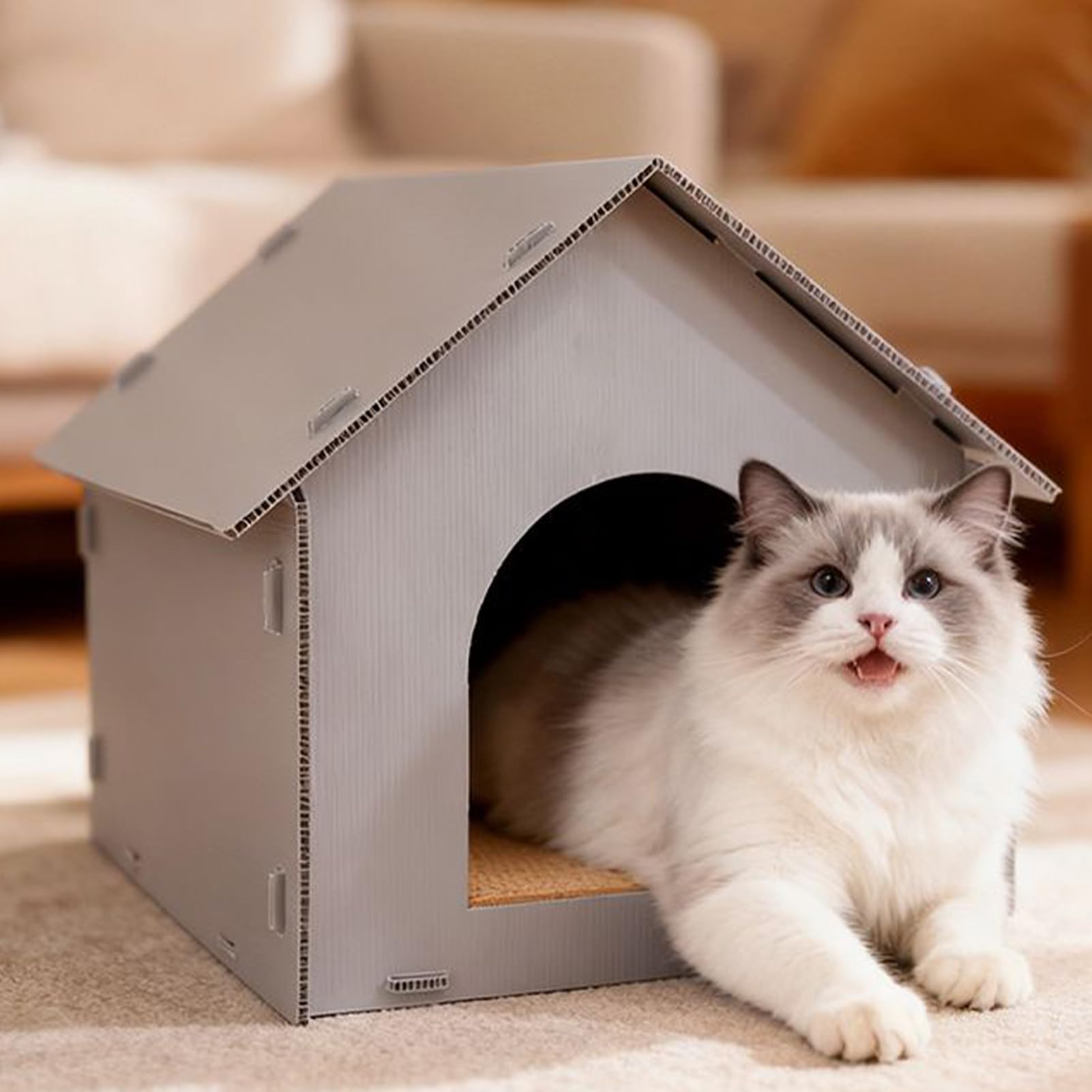 Generico Cuccia per Gatti Tenda Impermeabile Chiusa con Tappetino | Rifugio per Gatti da Esterno Resistente alle Intemperie Per Patio, Cortile, Giardino, Casa, E Animali Sonno Invernale